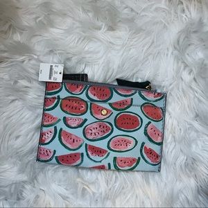 JCREW/ NWT cute watermelon 100% leather clutch